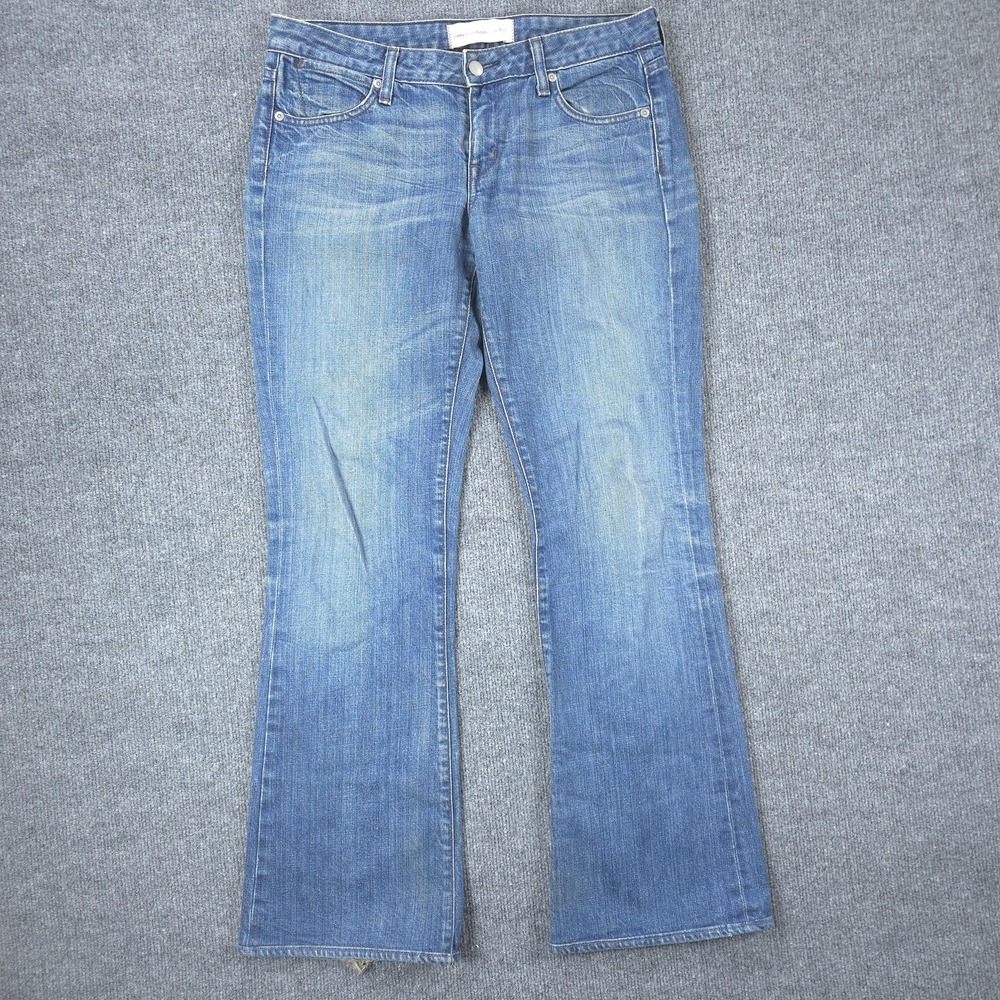 Vintage Paper Denim Cloth Jeans Womens 29 Y2K Made USA Bootcut Flare Blue Denim